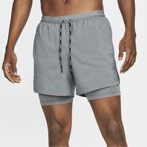 Nike Flex Stride 2-In-1 5” Running Shorts Grey Men’s M CJ5466-085
